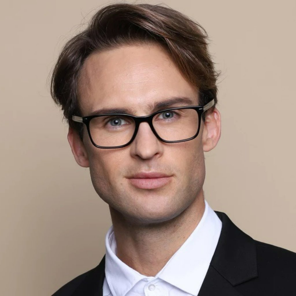 Prada Pr14wv 1ab1o1 Men Brand New Eyeglasses Black Square